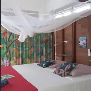  Hébergement de vacances Cajou Dans Jardin Tropical Ventilé à Sainte-anne Guadeloupe